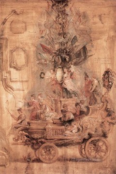 The Triumphal Car of Kallo Sketch Baroque Peter Paul Rubens Oil Paintings